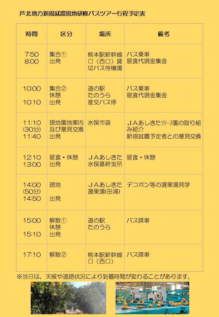 行程表